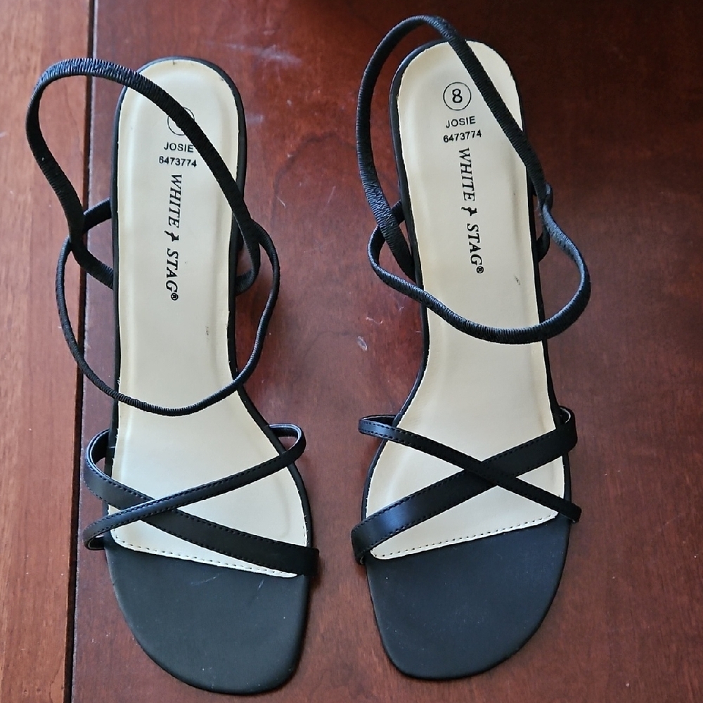White Stag Women's Black Strappy Sandals